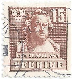 Stamp, Sergel, Johan Tobias, Sweden,  , Commemoration, Famous People, Sculptures