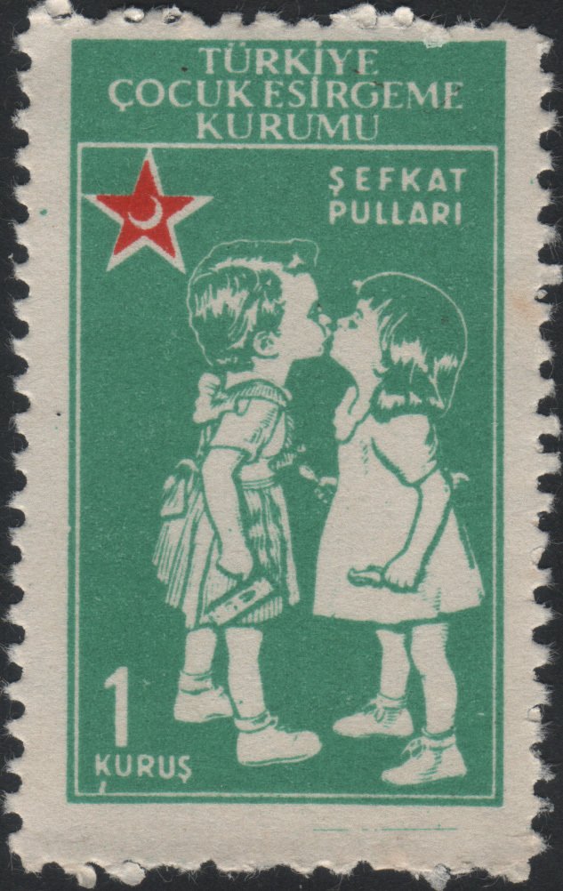 Two Children Kissing