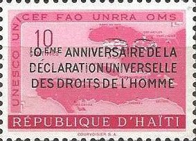 Stamp, 10th anniv. of The Declaration Of Human Rights, Haiti,  