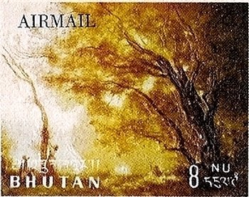 Stamp, Corot, Bhutan,  , Paintings