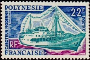 Stamp, Coaster, French Polynesia,  