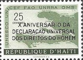 Stamp, 10th anniv. of The Declaration Of Human Rights, Haiti,  