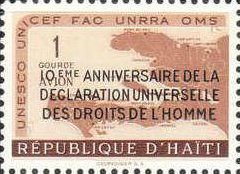 Stamp, 10th anniv. of The Declaration Of Human Rights, Haiti,  