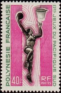 Stamp, Basket, French Polynesia,  