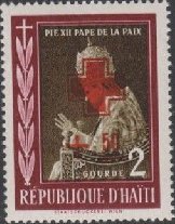 Pope Pius XII. overprinted