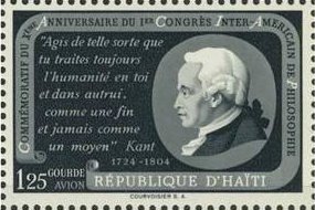 Stamp, Immanuel Kant (1724-1804), German Philosoph, Haiti,  , Philosophers