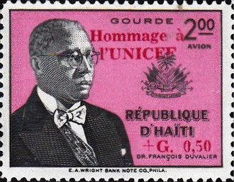 Stamp, President Duvalier with UNICEF overprint, Haiti,  , Dictators, Heads of State