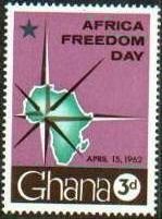Stamp, Compass and Map of Africa, Ghana,  , Maps