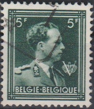 Stamp, King Leopold III with 'V', Belgium,  