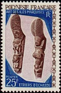 Stamp, Stirrups stilt, French Polynesia,  , Art