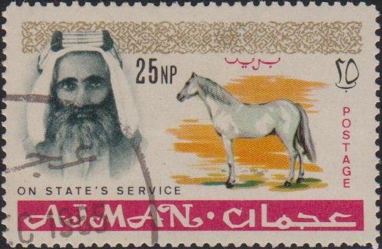 Sheikh Rashid bin Humaid Al Nuaimi III and Arab horse