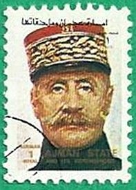 Stamp, Marshal Ferdinand Foch (1851-1929), Ajman,  