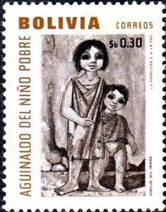 Stamp, Stephan's Day:  Child welfare, Bolivia,  