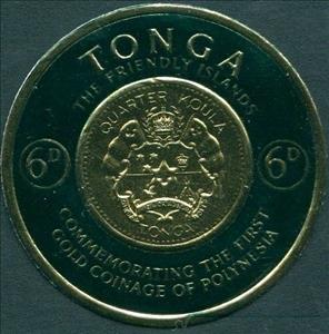 Stamp, Gold Coin, Tonga,  , Coins