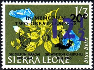 Stamp, Mi:SL 320 surcharged, Sierra Leone,  