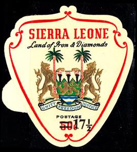 Stamp, Mi:SL 348 surcharged, Sierra Leone,  