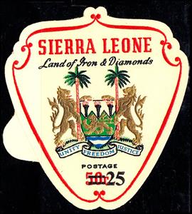 Stamp, Mi:SL 348 surcharged, Sierra Leone,  