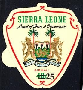 Stamp, Mi:SL 349 surcharged, Sierra Leone,  