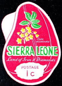 Stamp, Cola acuminata, Sierra Leone,  , Fruits, Nuts, Plants (Flora)