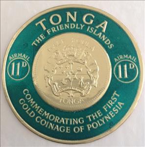 Stamp, Gold Coin, Tonga,  , Coins