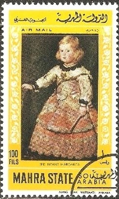 Stamp, The infant Margarita, Aden - Protectorates,  , Paintings