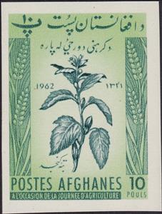 Stamp, Jute plant, Afghanistan,  , Plants (Flora)