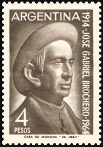 Stamp, 50th deathday of Pater José Gabriel Brochero, Argentina,  , Famous People