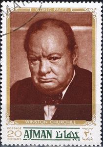 Stamp, Winston Churchill, Ajman,  