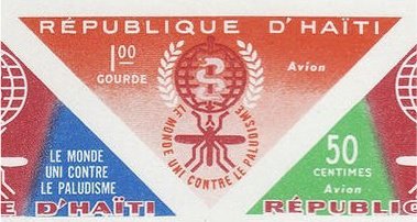 Stamp, Fight against Malaria, Haiti,  , Malaria, Triangle Stamps, W.H.O.