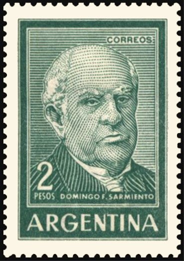 Domingo Faustino Sarmiento - Lithography