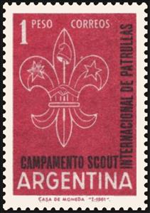 Stamp, Int. Scout meeting, Argentina,  , Scouting
