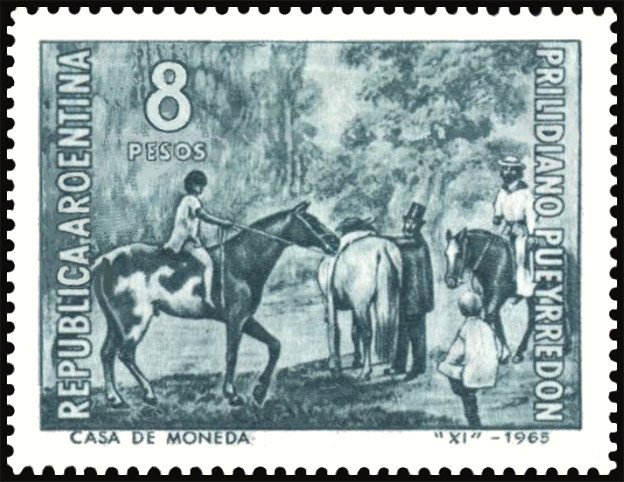 Batrhing horses at the banks of Rio de la Plata