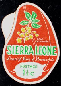 Stamp, Cola acuminata, Sierra Leone,  , Fruits, Nuts, Plants (Flora)