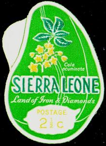 Stamp, Cola acuminata, Sierra Leone,  , Fruits, Nuts, Plants (Flora)