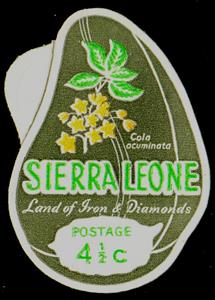 Stamp, Cola acuminata, Sierra Leone,  , Fruits, Nuts, Plants (Flora)