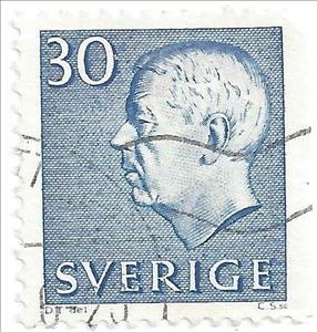 Stamp, King Gustaf VI Adolf, Sweden,  , Heads of State, Kings