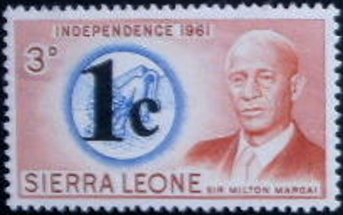 Stamp, Mi:SL 193 surcharged, Sierra Leone,  