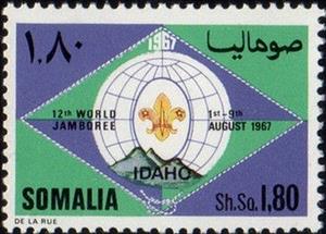 Stamp, 12th World Jamboree Idaho, Somalia,  , Scouting