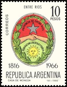 Stamp, Entre Rios, Argentina,  , Coats of Arms
