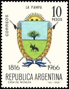 Stamp, La Pampa, Argentina,  , Coats of Arms