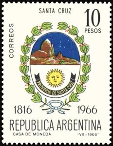 Stamp, Santa Cruz, Argentina,  , Coats of Arms