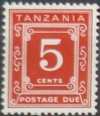 Stamp, Postage Due, Tanzania,  , Numbers