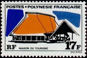 Stamp, House Tourism, French Polynesia,  , Tourism