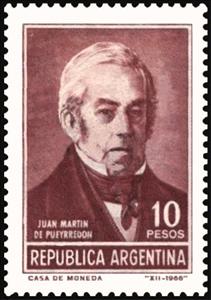 Stamp, Juan Martín de Pueyrredon, Argentina,  , Famous People, Politicians