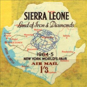 Stamp, Airmail - World's Fair, New York - Self-Adhesive, Sierra Leone,  , Maps