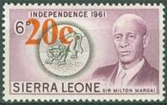 Stamp, Mi:SL 195 surcharged, Sierra Leone,  