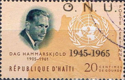 Dag Hammerskjöld - overprinted O.N.U.