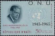 Dag Hammerskjöld - overprinted O.N.U.
