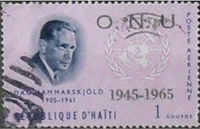 Dag Hammerskjöld - overprinted O.N.U.