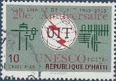 U.I.T., Centenary - overprinted UNESCO